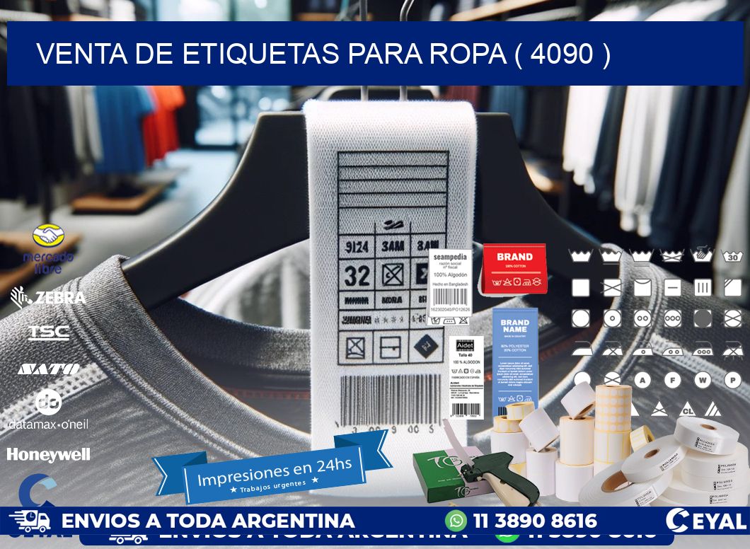 VENTA DE ETIQUETAS PARA ROPA ( 4090 )