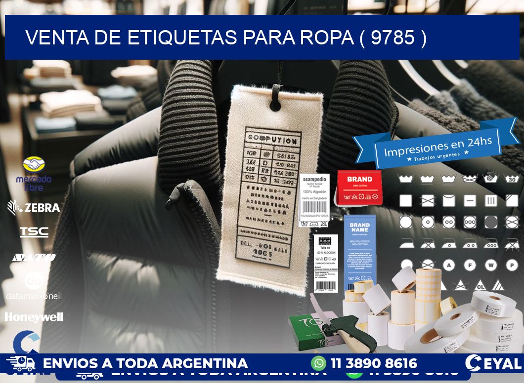 VENTA DE ETIQUETAS PARA ROPA ( 9785 )