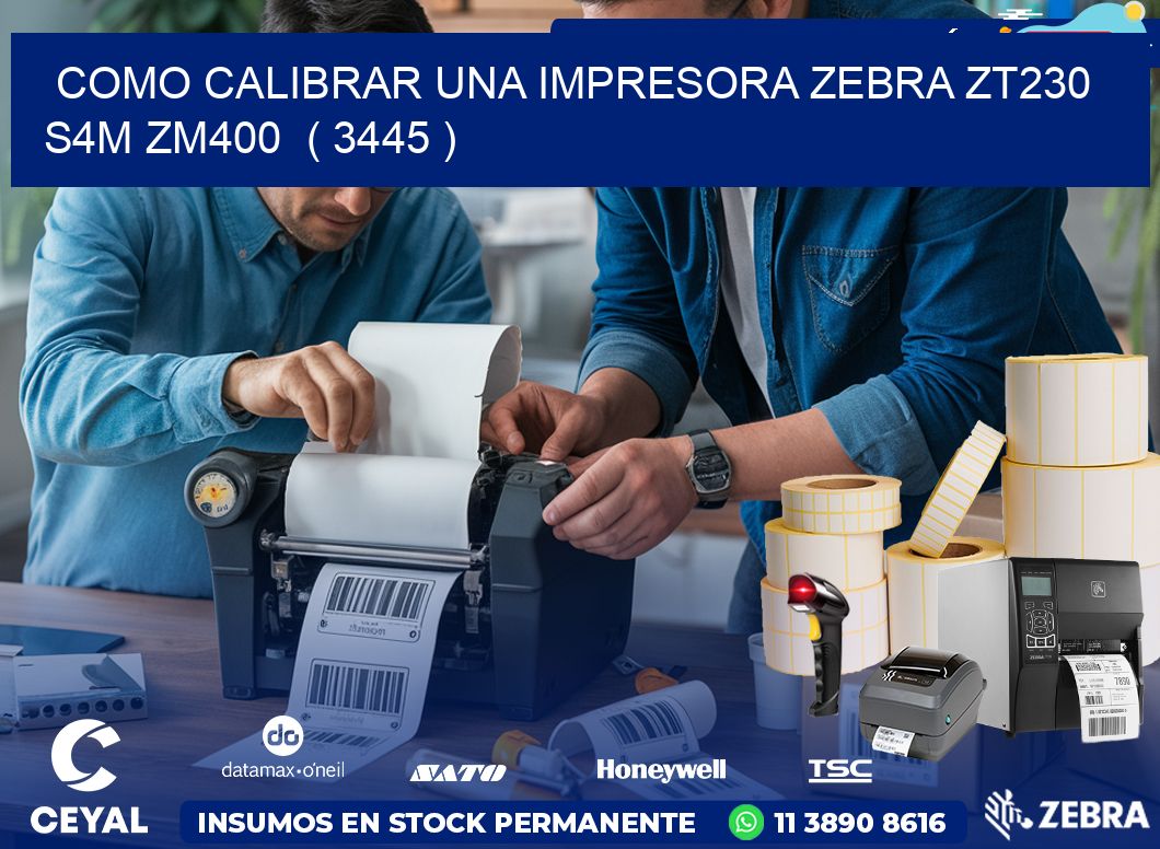 como calibrar una impresora zebra zt230 S4M ZM400  ( 3445 )