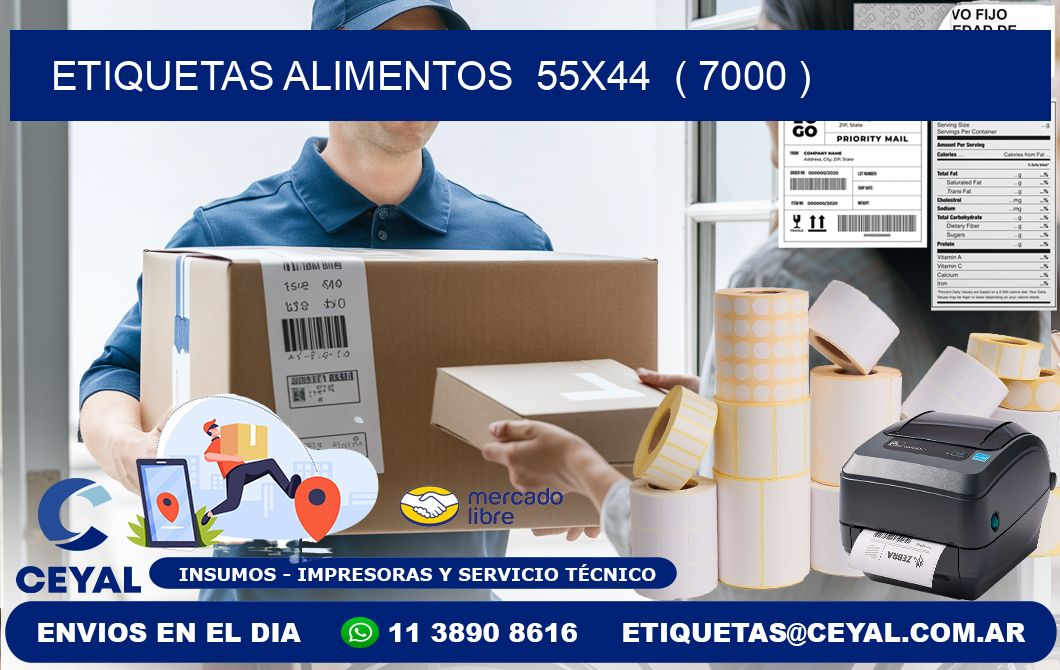 etiquetas alimentos  55x44  ( 7000 )
