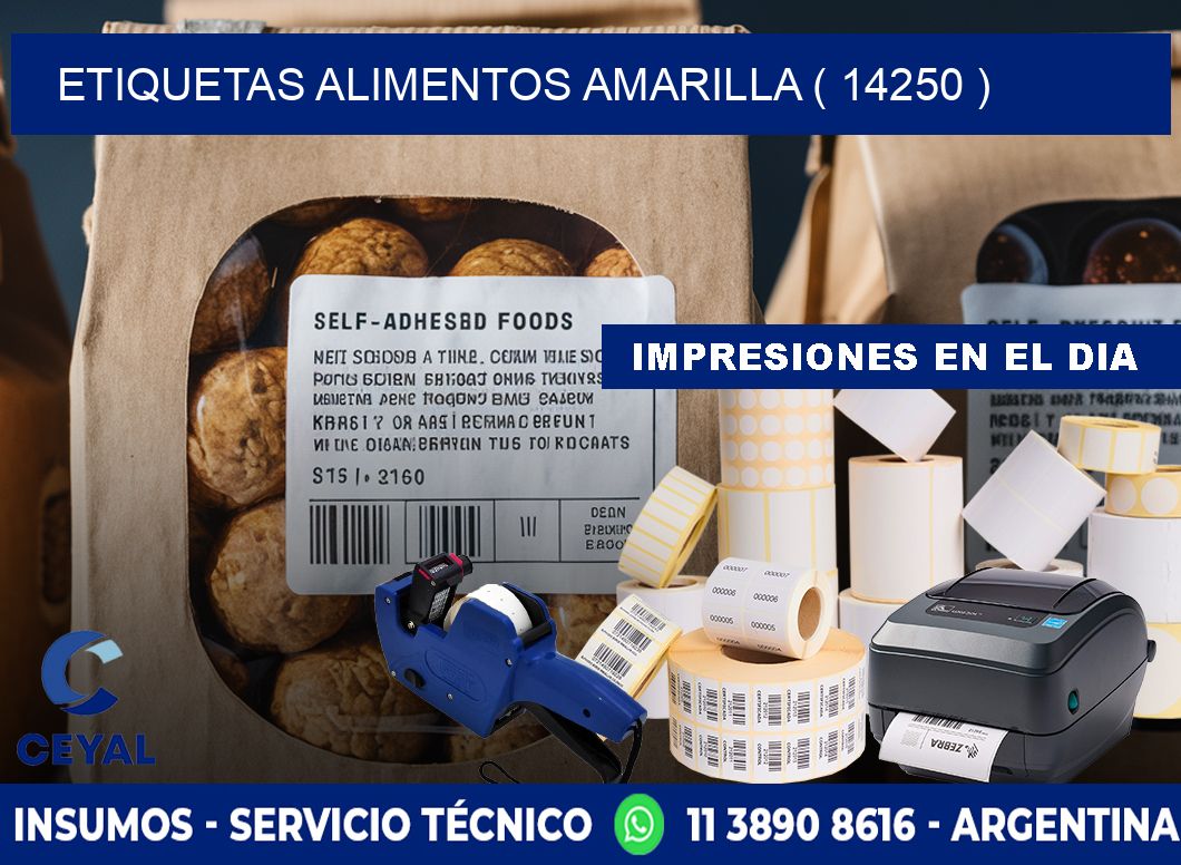etiquetas alimentos amarilla ( 14250 )