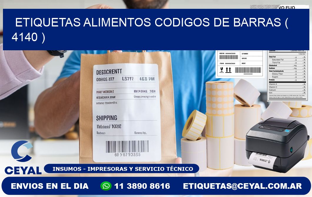 etiquetas alimentos codigos de barras ( 4140 )