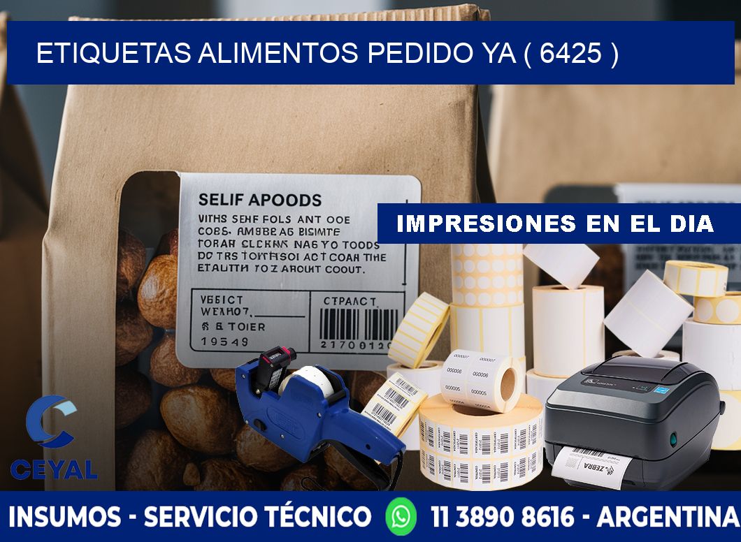 etiquetas alimentos pedido ya ( 6425 )