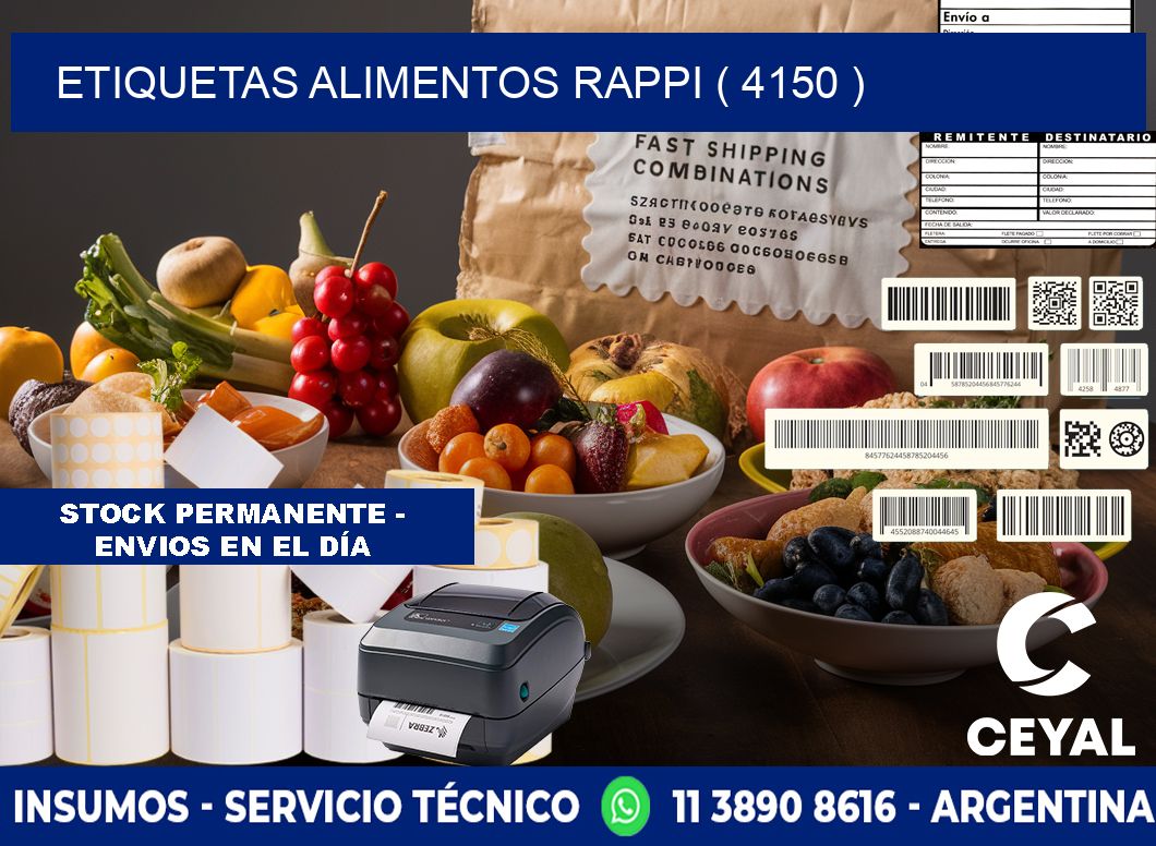 etiquetas alimentos rappi ( 4150 )