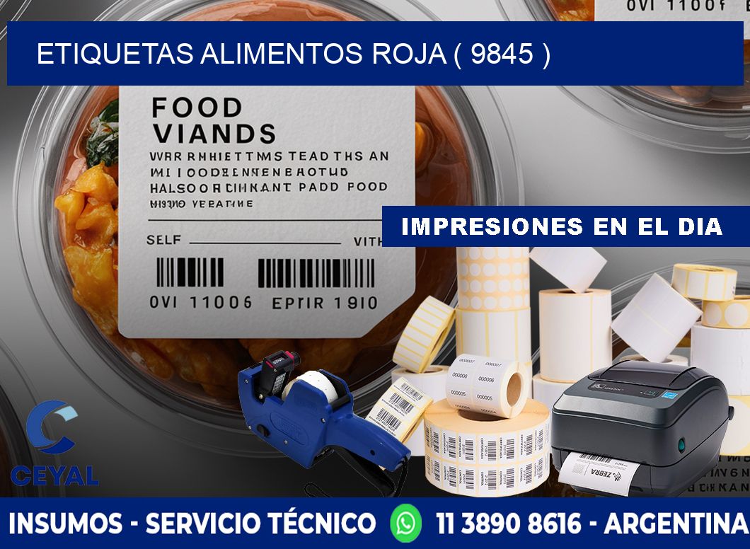 etiquetas alimentos roja ( 9845 )