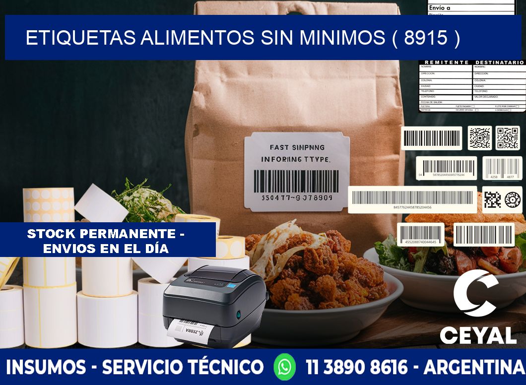 etiquetas alimentos sin minimos ( 8915 )
