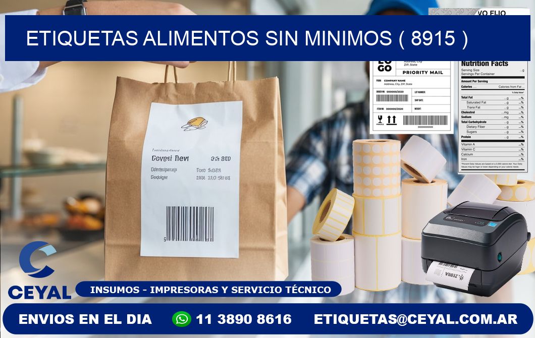 etiquetas alimentos sin minimos ( 8915 )