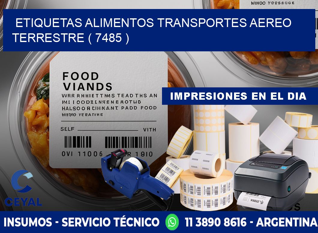etiquetas alimentos transportes aereo terrestre ( 7485 )