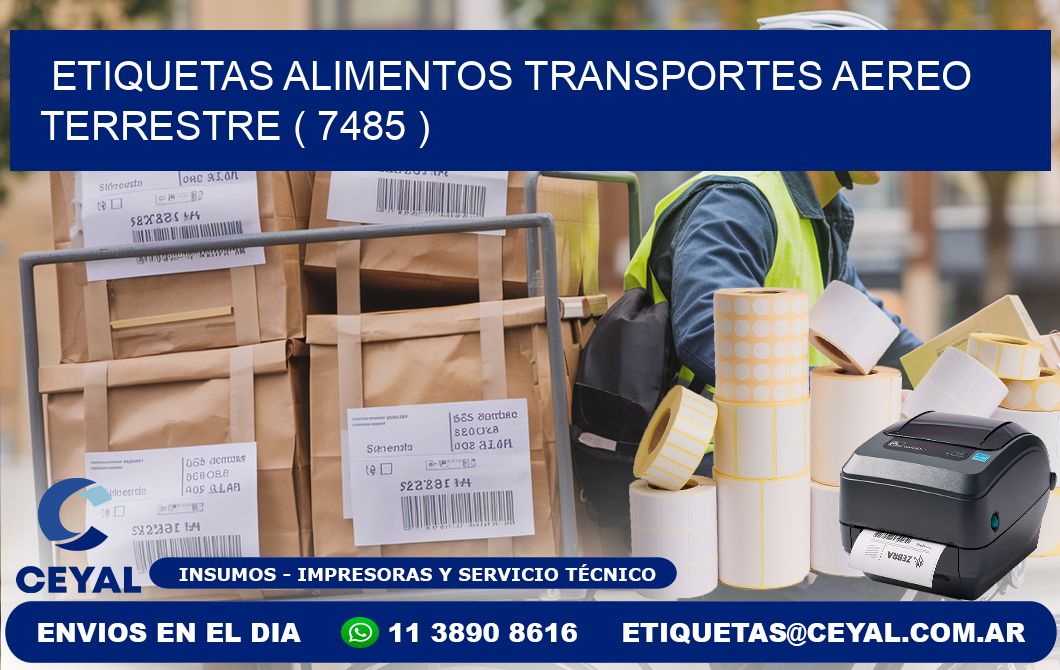 etiquetas alimentos transportes aereo terrestre ( 7485 )