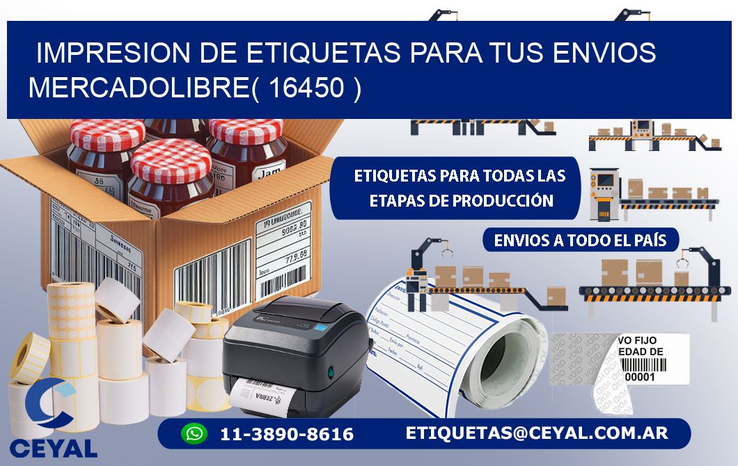 impresion de etiquetas para tus envios mercadolibre( 16450 )