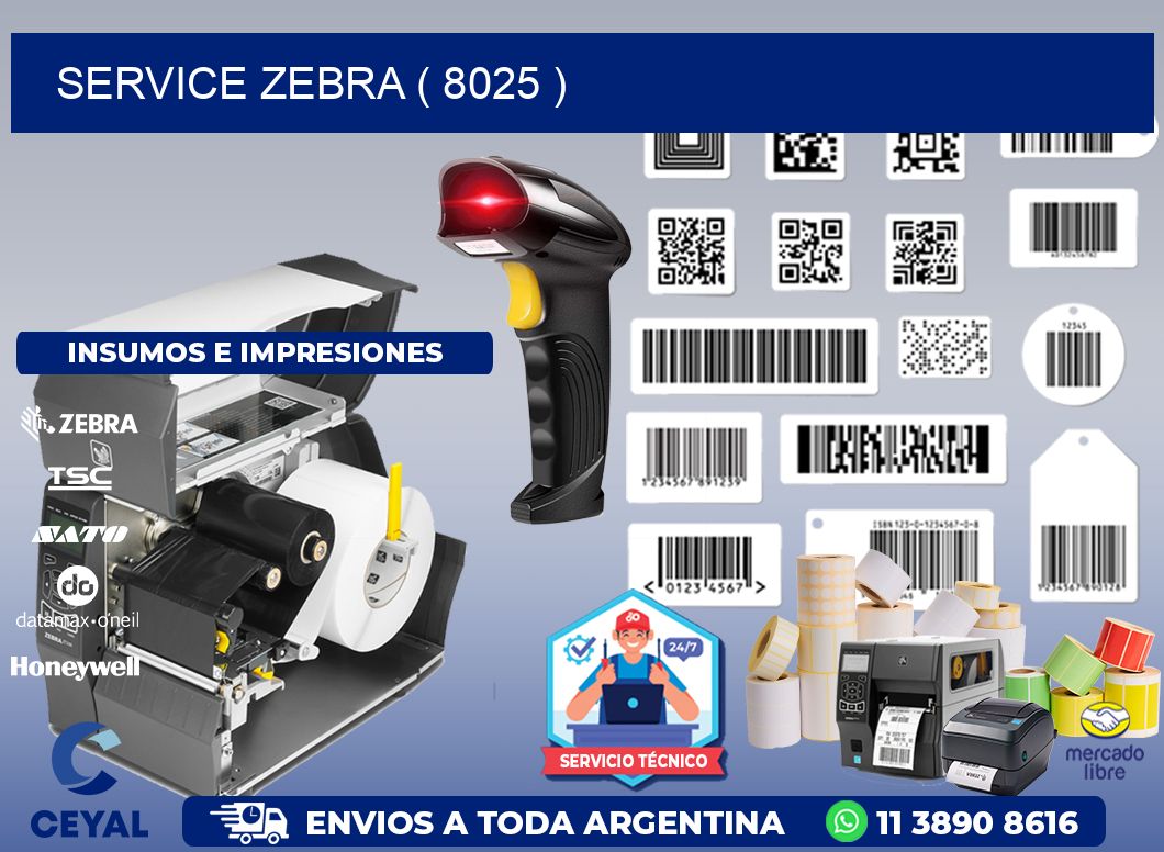 service zebra ( 8025 )