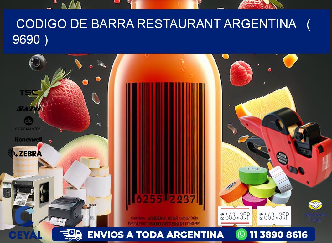 CODIGO DE BARRA RESTAURANT ARGENTINA   ( 9690 )