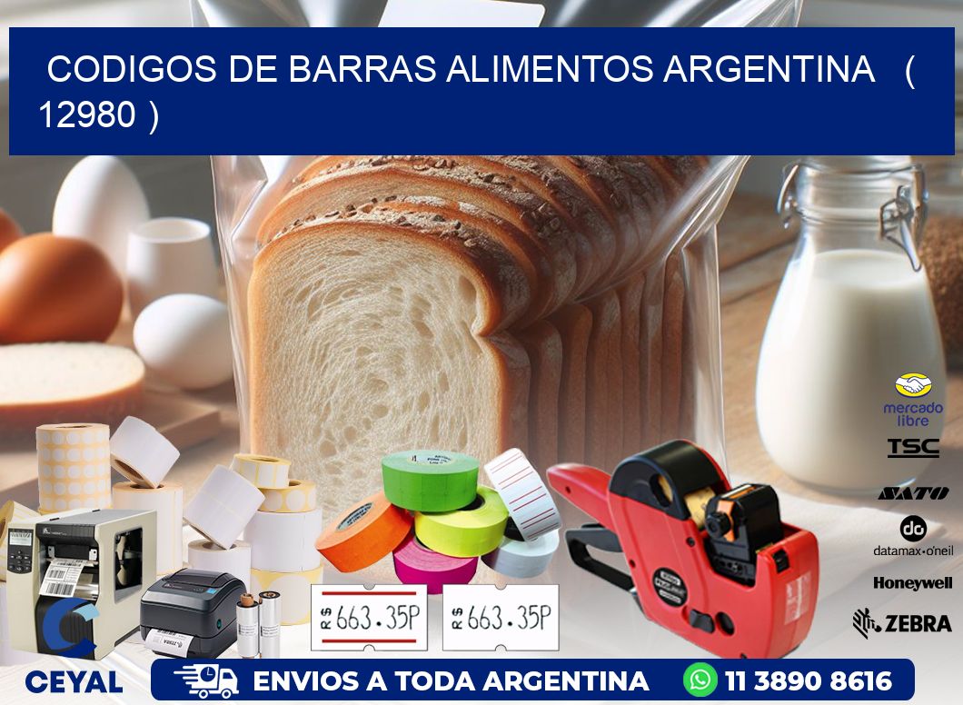 CODIGOS DE BARRAS ALIMENTOS ARGENTINA ( 12980 )