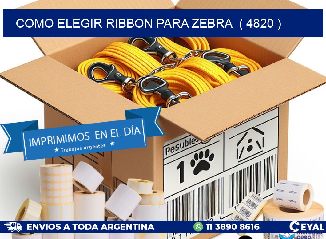 COMO ELEGIR RIBBON PARA ZEBRA  ( 4820 )
