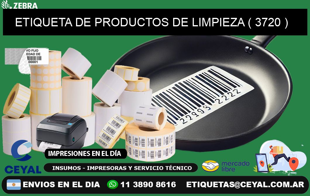 ETIQUETA DE PRODUCTOS DE LIMPIEZA ( 3720 )