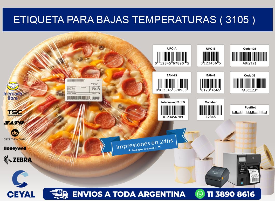ETIQUETA PARA BAJAS TEMPERATURAS ( 3105 )