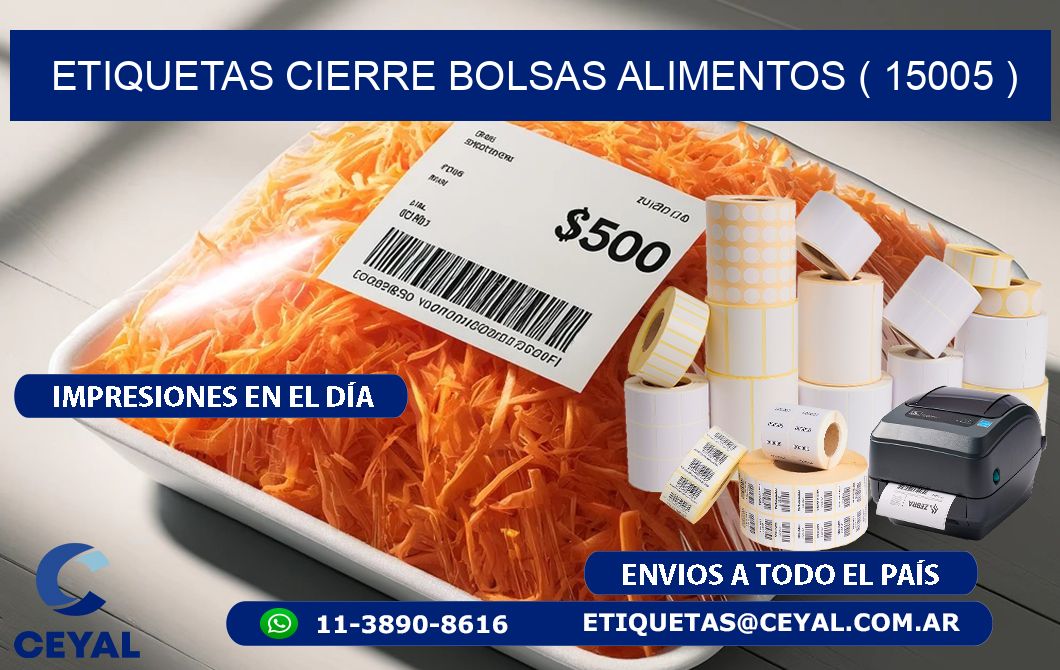 ETIQUETAS CIERRE BOLSAS ALIMENTOS ( 15005 )
