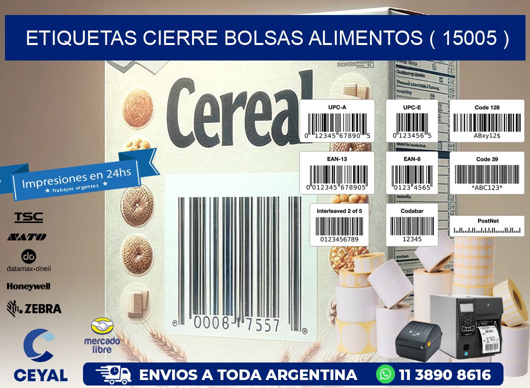 ETIQUETAS CIERRE BOLSAS ALIMENTOS ( 15005 )