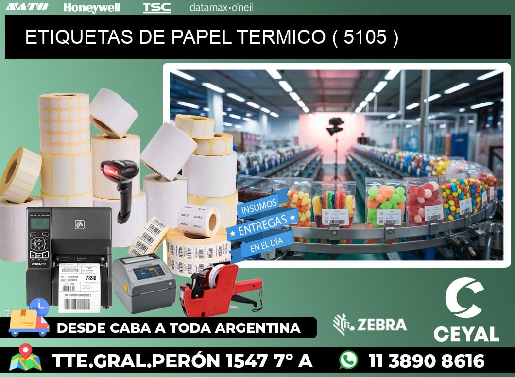 ETIQUETAS DE PAPEL TERMICO ( 5105 )