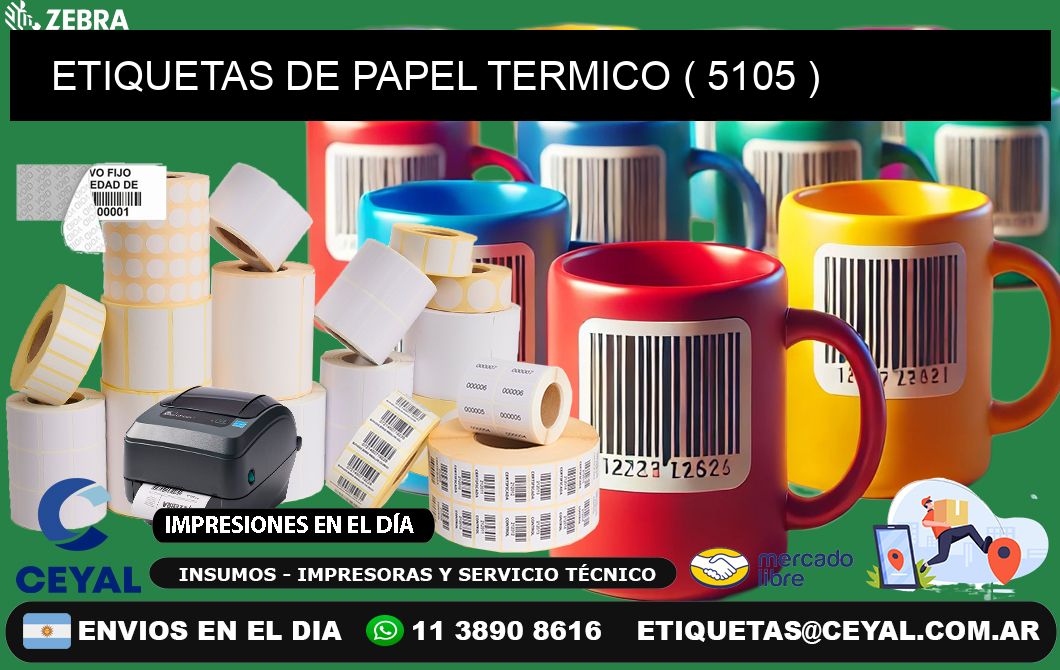 ETIQUETAS DE PAPEL TERMICO ( 5105 )