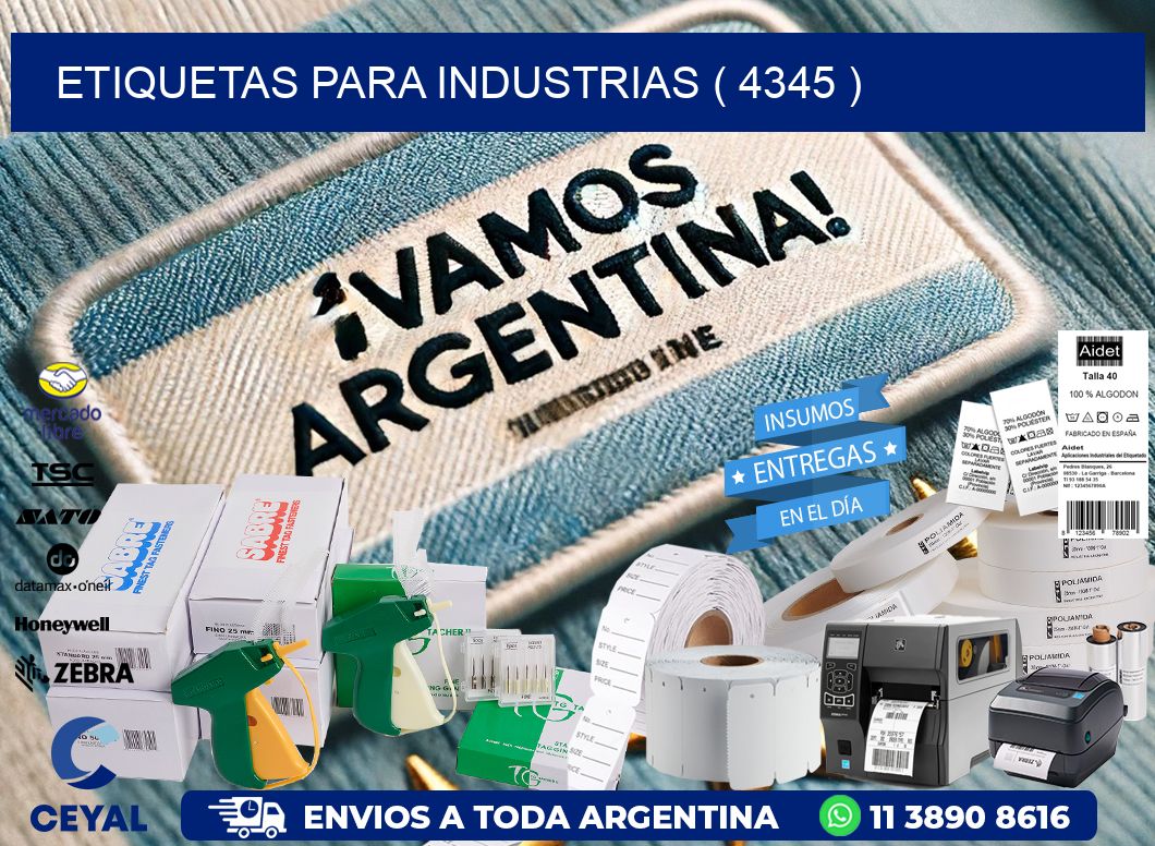 ETIQUETAS PARA INDUSTRIAS ( 4345 )