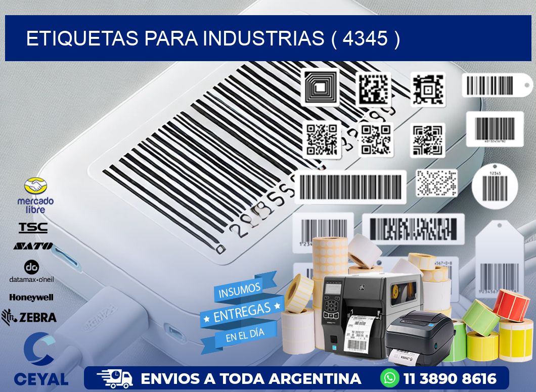 ETIQUETAS PARA INDUSTRIAS ( 4345 )