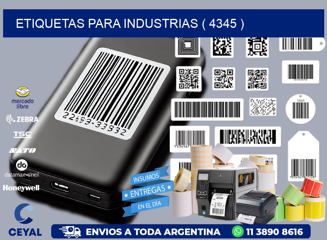 ETIQUETAS PARA INDUSTRIAS ( 4345 )