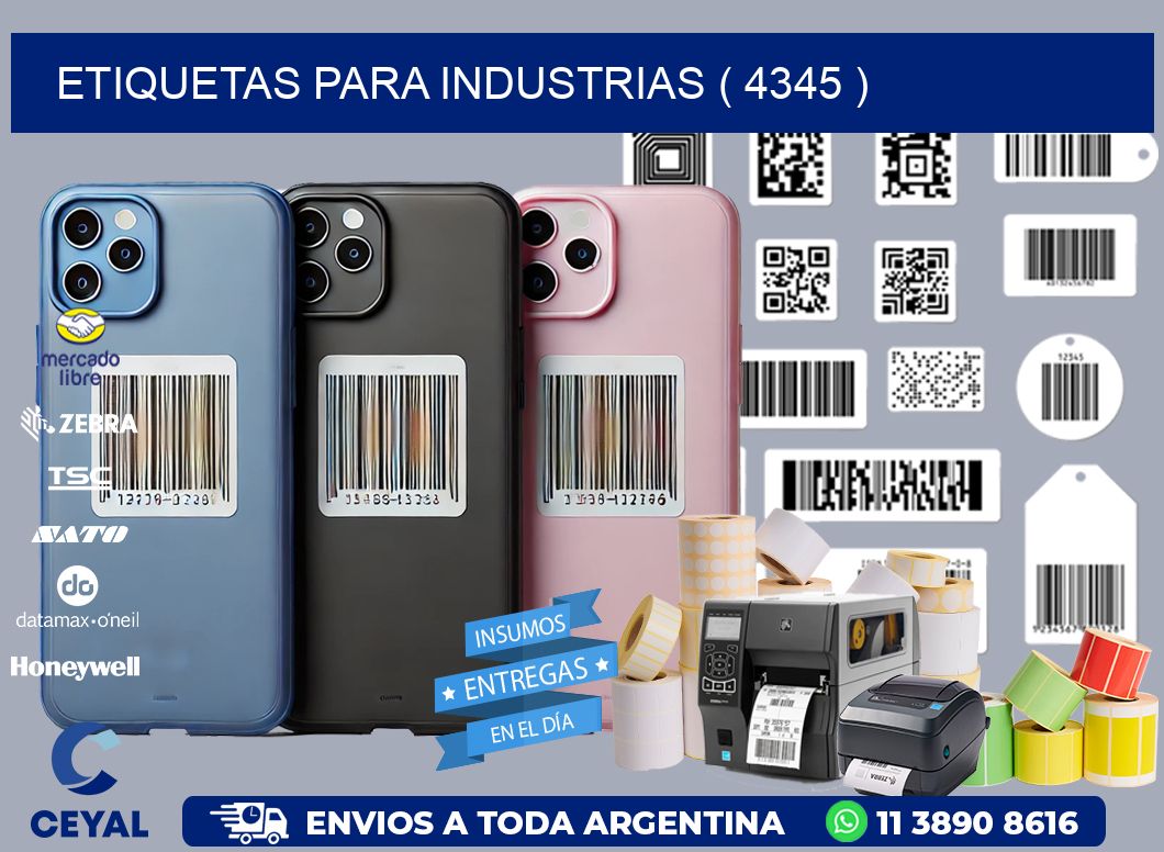 ETIQUETAS PARA INDUSTRIAS ( 4345 )