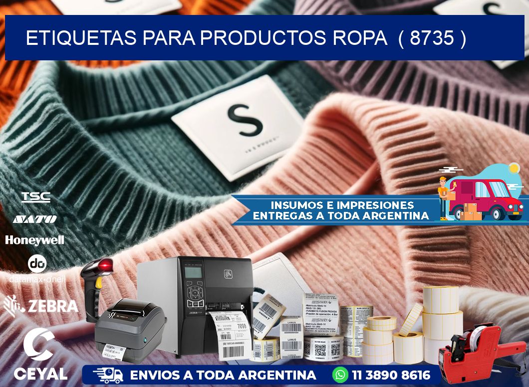 ETIQUETAS PARA PRODUCTOS ROPA  ( 8735 )