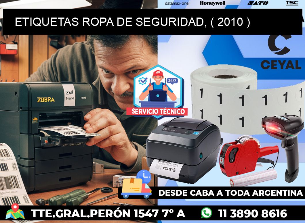 ETIQUETAS ROPA DE SEGURIDAD, ( 2010 )