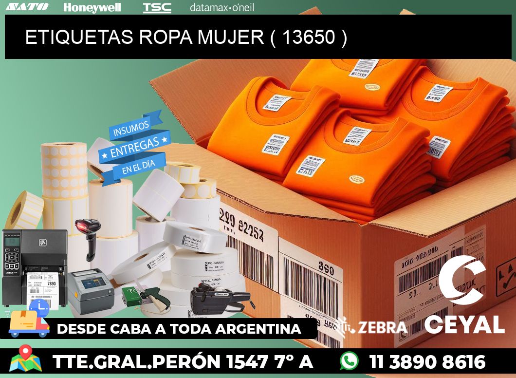 ETIQUETAS ROPA MUJER ( 13650 )