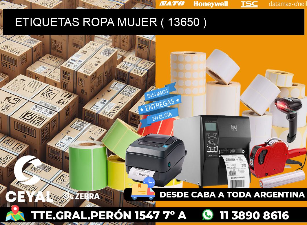 ETIQUETAS ROPA MUJER ( 13650 )