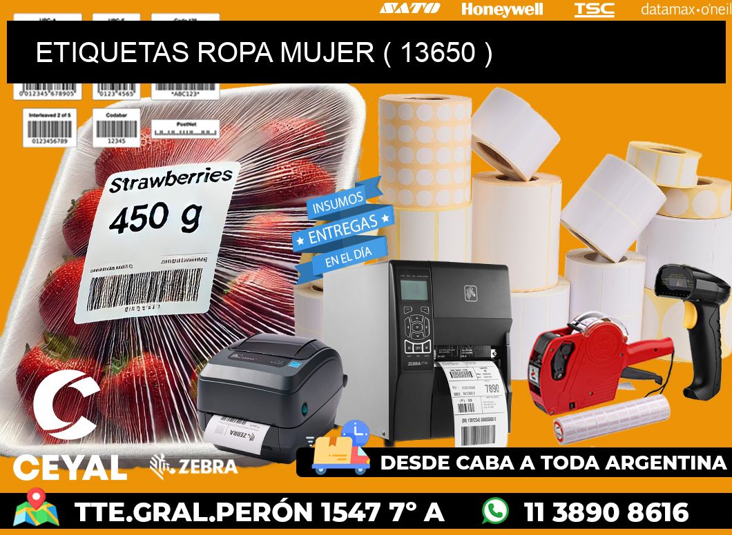 ETIQUETAS ROPA MUJER ( 13650 )