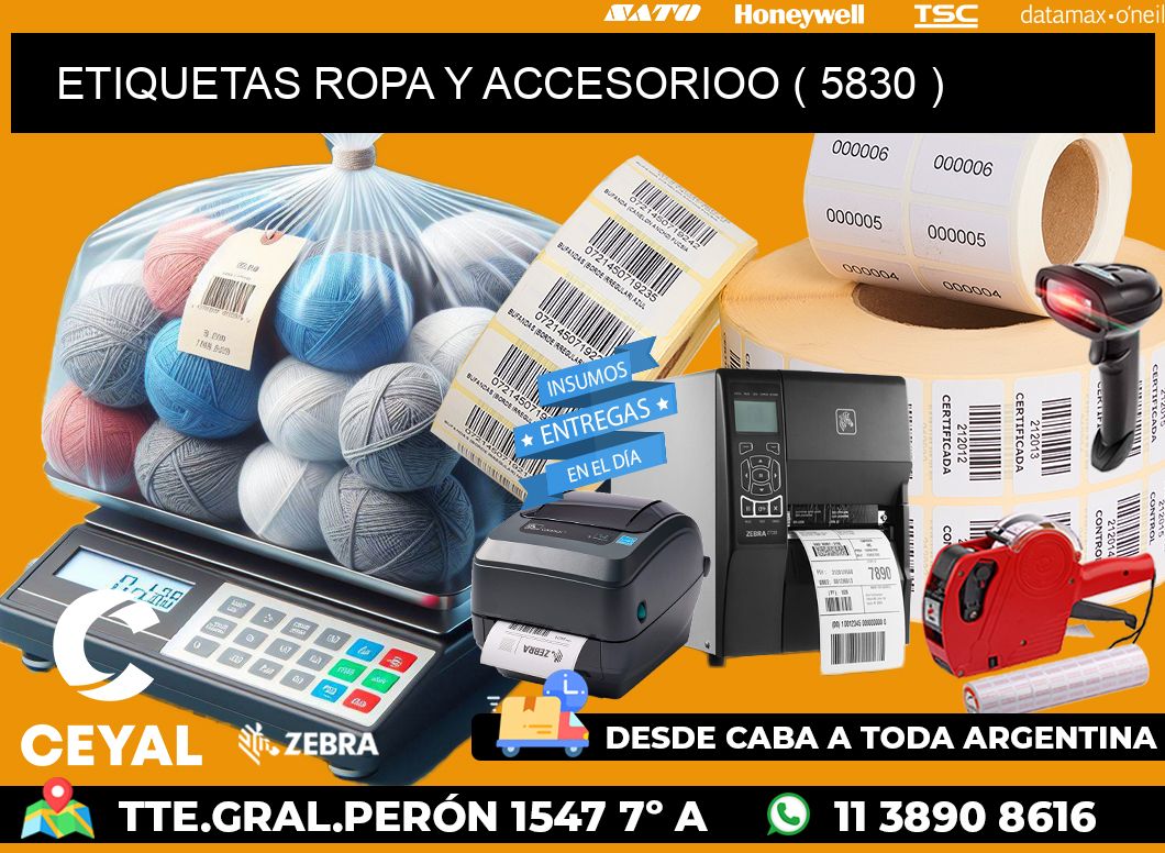 ETIQUETAS ROPA Y ACCESORIOO ( 5830 )
