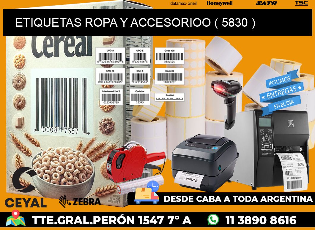 ETIQUETAS ROPA Y ACCESORIOO ( 5830 )