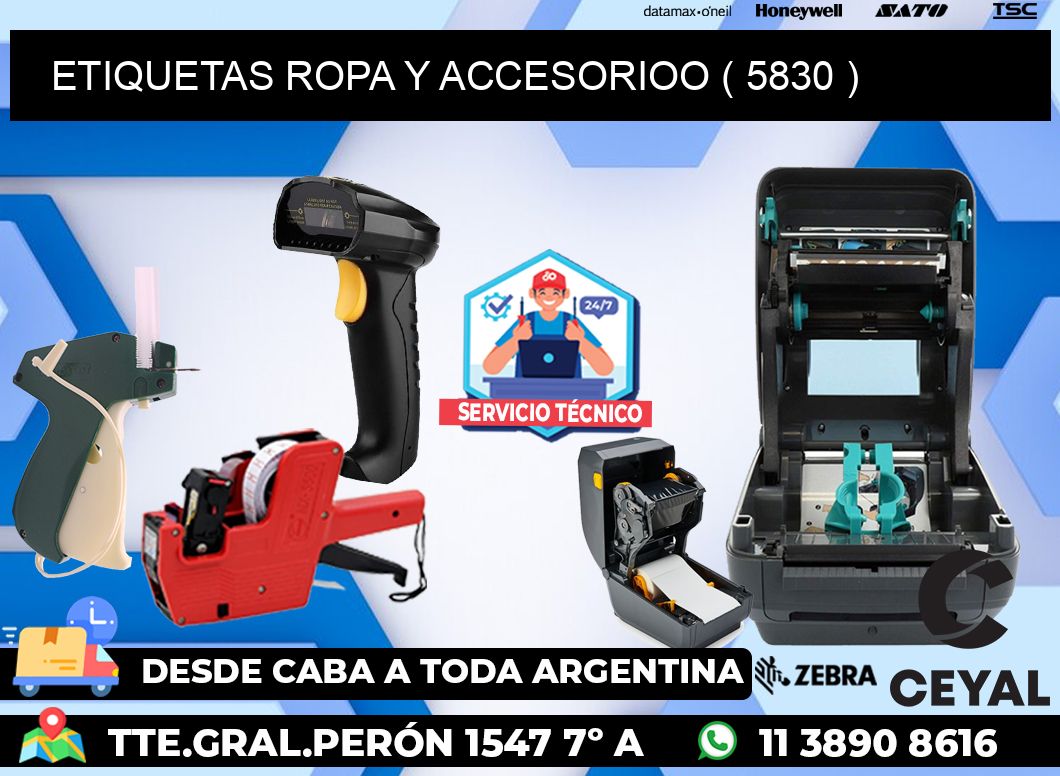 ETIQUETAS ROPA Y ACCESORIOO ( 5830 )