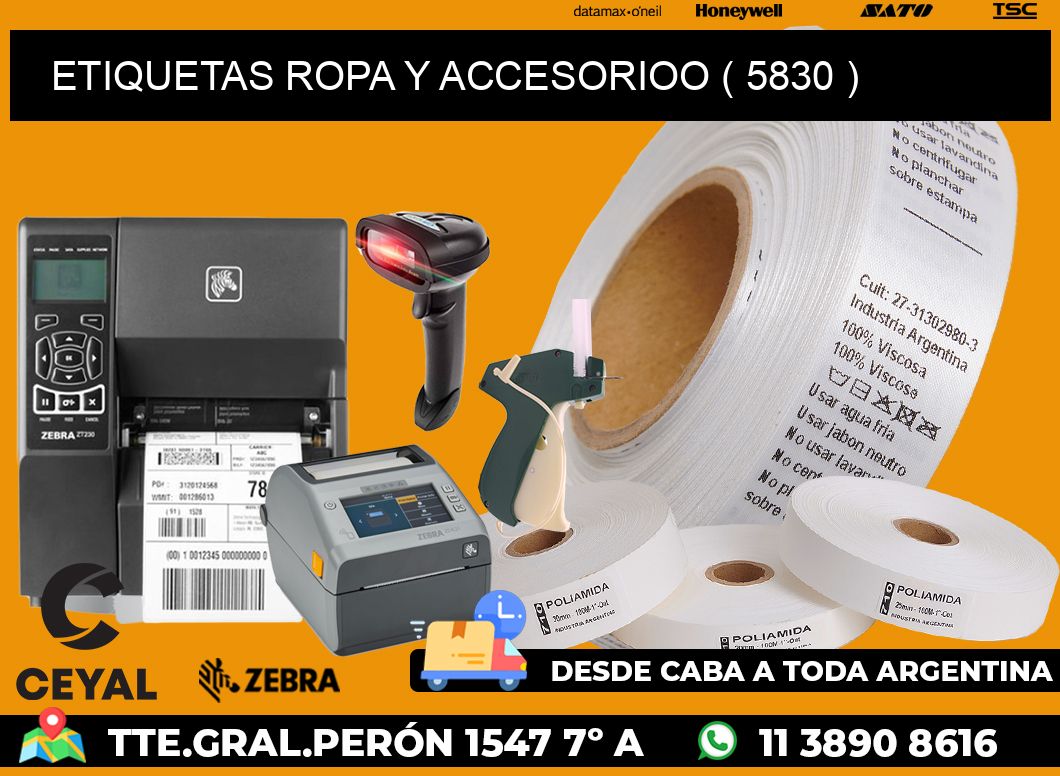 ETIQUETAS ROPA Y ACCESORIOO ( 5830 )