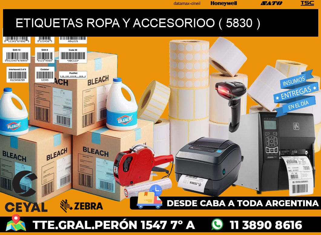 ETIQUETAS ROPA Y ACCESORIOO ( 5830 )