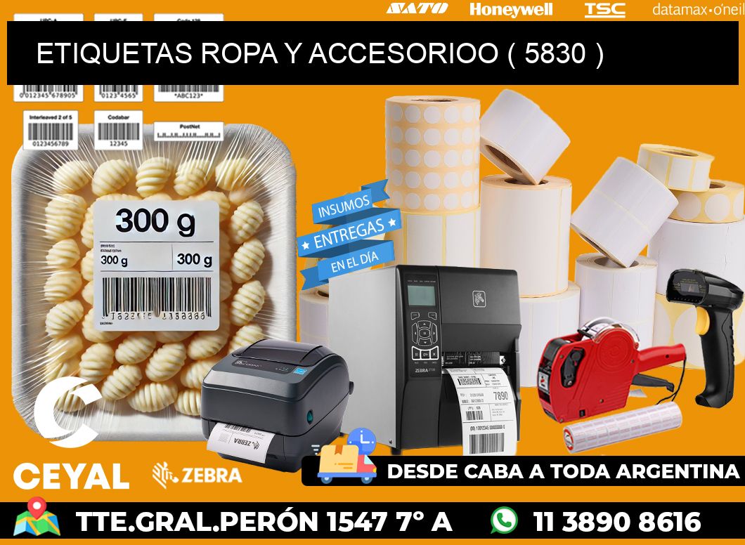 ETIQUETAS ROPA Y ACCESORIOO ( 5830 )
