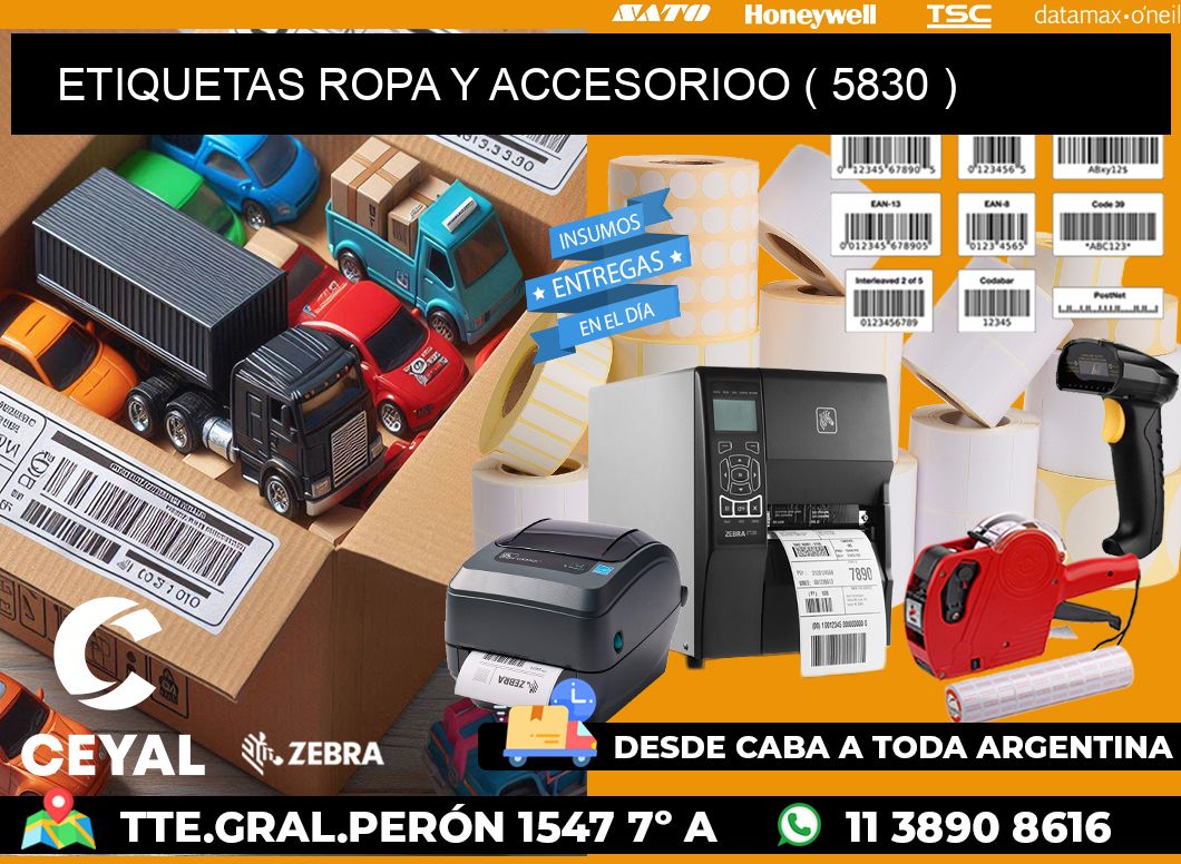 ETIQUETAS ROPA Y ACCESORIOO ( 5830 )