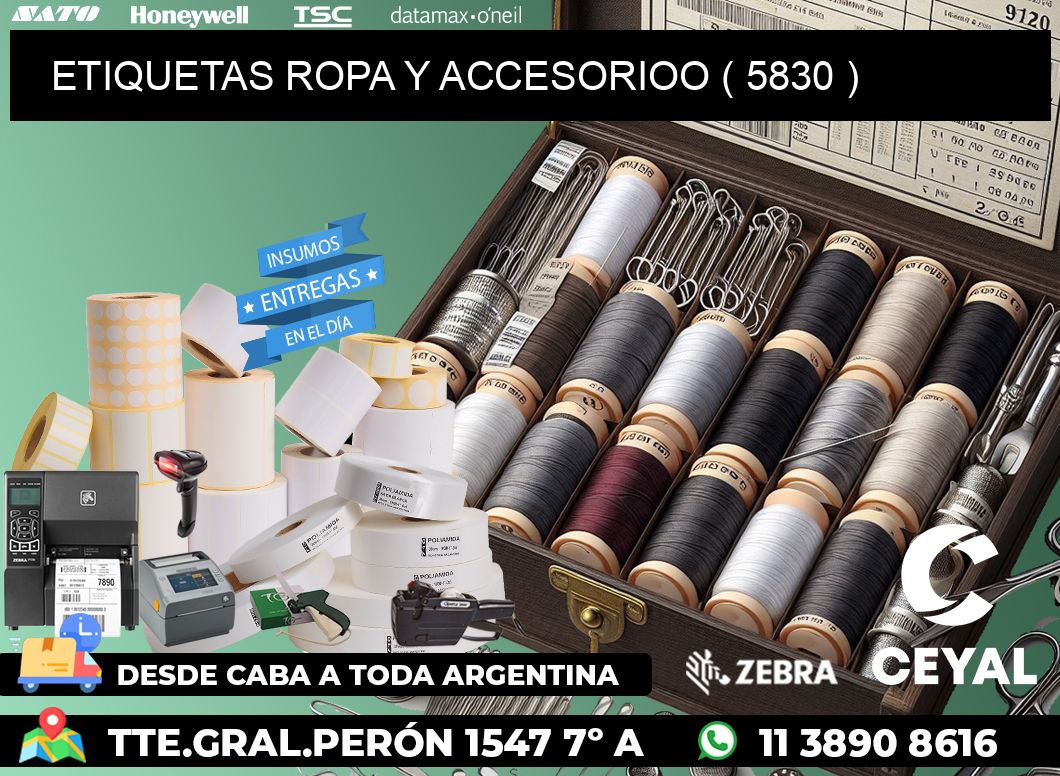 ETIQUETAS ROPA Y ACCESORIOO ( 5830 )