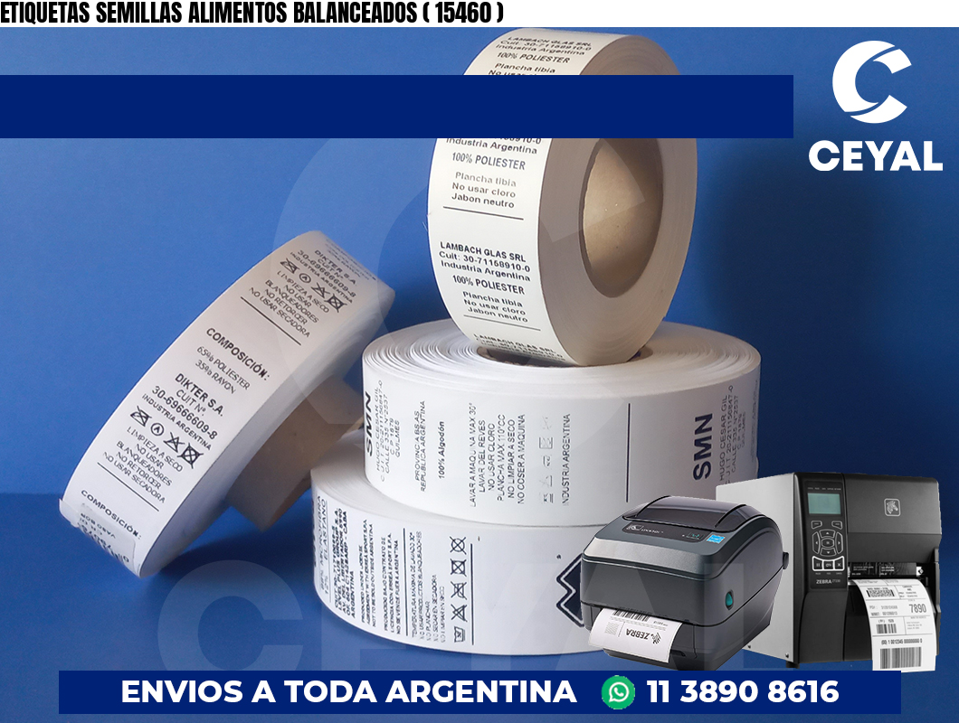 ETIQUETAS SEMILLAS ALIMENTOS BALANCEADOS ( 15460 )