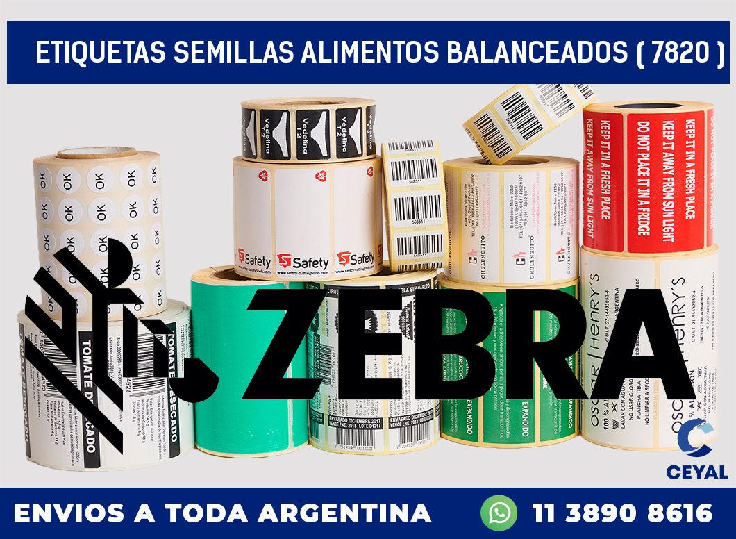 ETIQUETAS SEMILLAS ALIMENTOS BALANCEADOS ( 7820 )