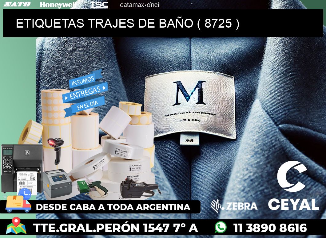 ETIQUETAS TRAJES DE BAÑO ( 8725 )