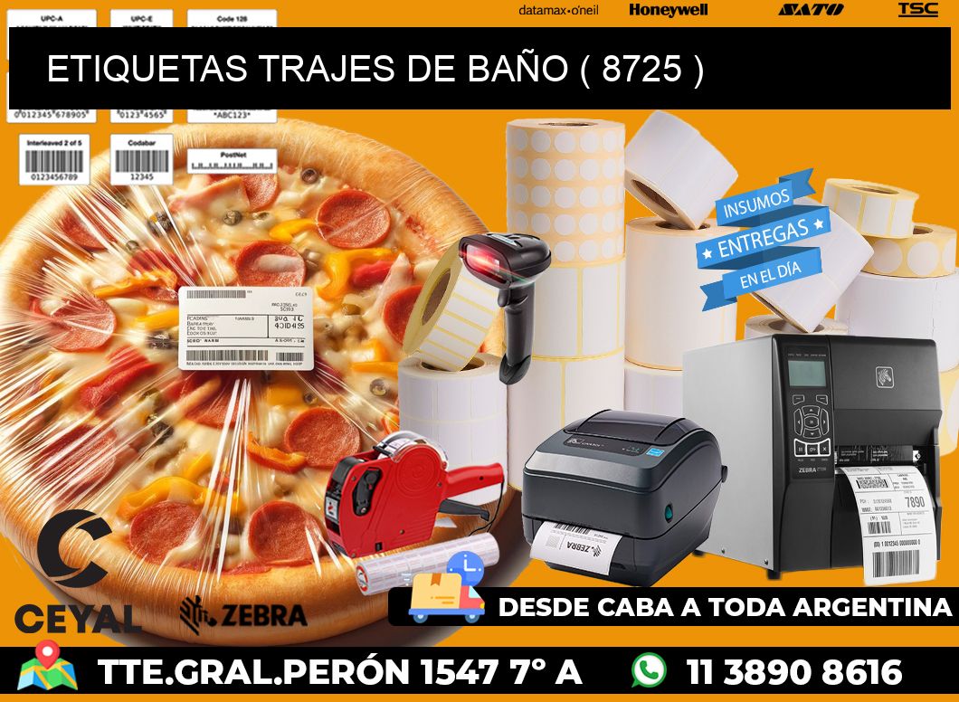 ETIQUETAS TRAJES DE BAÑO ( 8725 )
