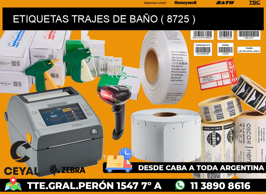 ETIQUETAS TRAJES DE BAÑO ( 8725 )