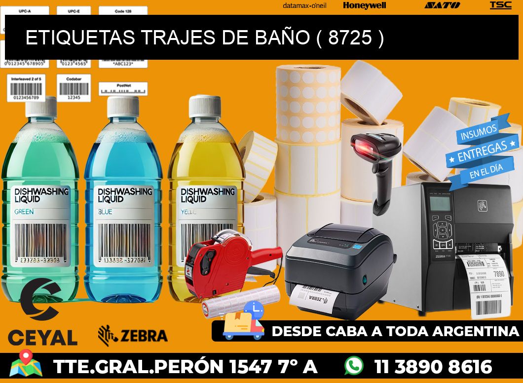 ETIQUETAS TRAJES DE BAÑO ( 8725 )