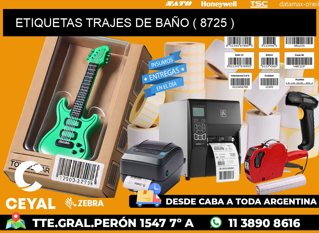 ETIQUETAS TRAJES DE BAÑO ( 8725 )