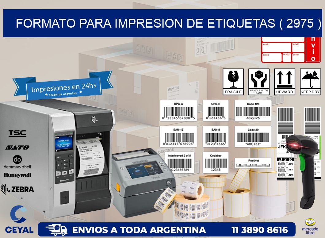 FORMATO PARA IMPRESION DE ETIQUETAS ( 2975 )