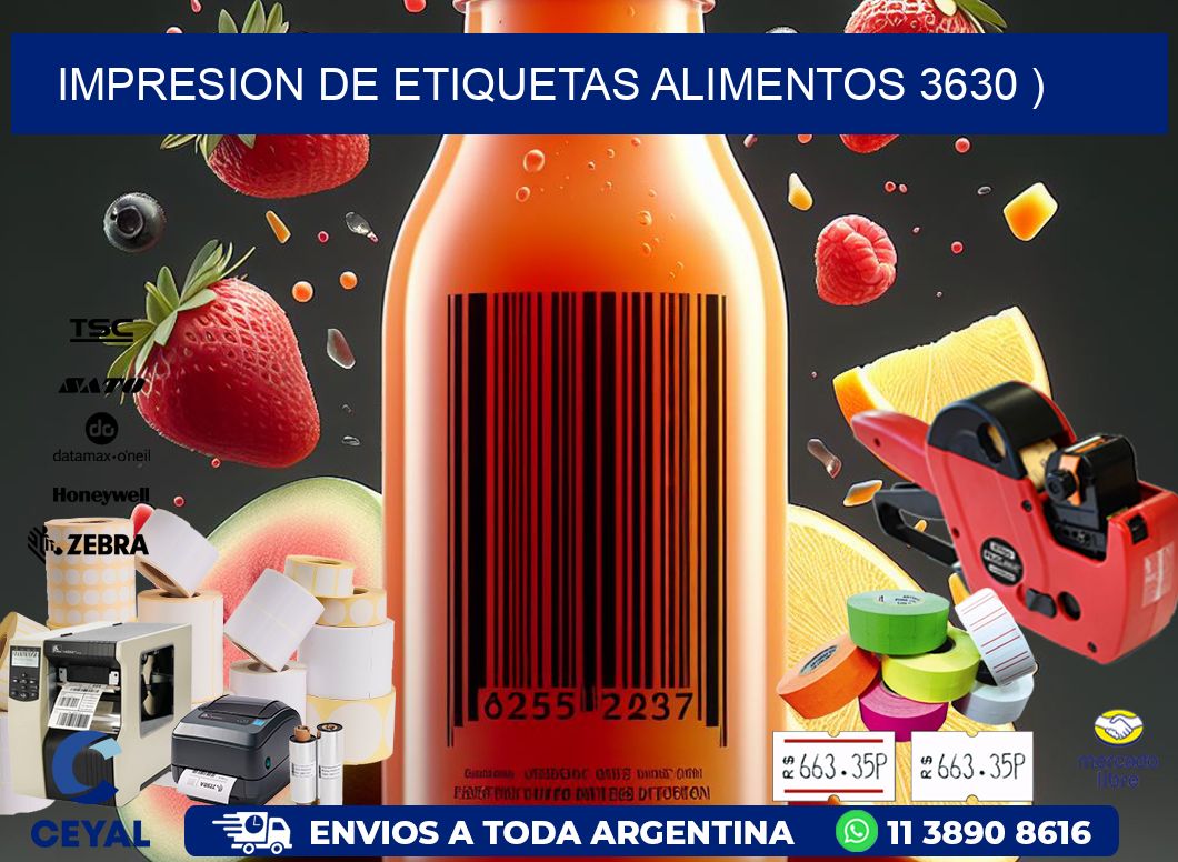 IMPRESION DE ETIQUETAS ALIMENTOS 3630 )